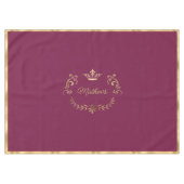 ラズベリークラウンクレストパーソナライズされた テーブルクロス (正面(横))