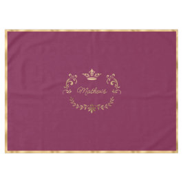 ラズベリークラウンクレストパーソナライズされた テーブルクロス