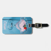 ラズベリークリームデザートとミントとフルーツのギフト ラゲッジタグ (正面横)