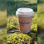 ラズベリークリームピンク使い捨てコーヒーカップ 紙コップ