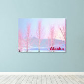 ラズベリークレメ樺の木 キャンバスプリント (インサイチュ (ウッドフロア))