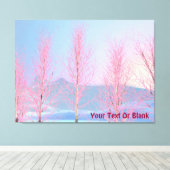 ラズベリークレメ樺の木 キャンバスプリント (インサイチュ (ウッドフロア))