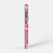 ラズベリーグリッターグラムバラ金ゴールドモノグラム SAMSUNG GALAXYケース (右側面)