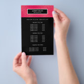 ラズベリーグリッターブラックサロン価格とサービス チラシ (ハンドル)