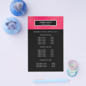 ラズベリーグリッター ブラック サロン価格とサービス チラシ (シングル)