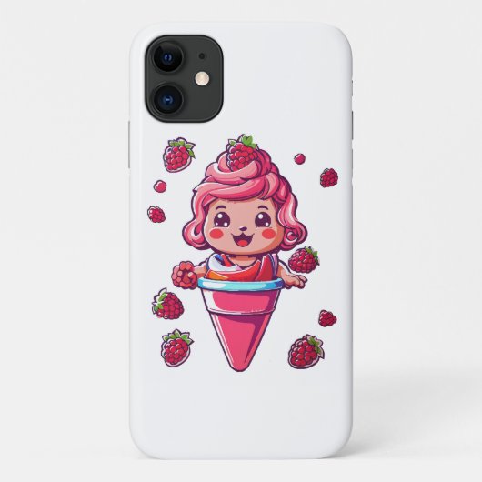ラズベリーシャーベット かわいい Case-Mate iPhoneケース (裏面)