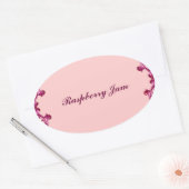 ラズベリージャムはラベルとステッカーを保存 楕円形シール (封筒)