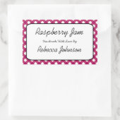 ラズベリージャムカスタム文字ジャールラベル 長方形シール (バッグ)