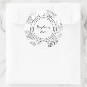 ラズベリージャムスケッチラモダンベル ラウンドシール (バッグ)