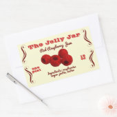 ラズベリージャムホームキャニングビジネスフードラベル 長方形シール (封筒)