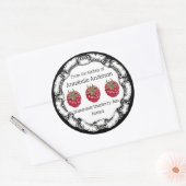 ラズベリージャムラベルのパーソナライズ ラウンドシール (封筒)