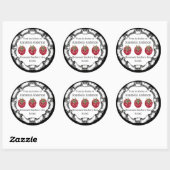 ラズベリージャムラベルのパーソナライズ ラウンドシール (シート)