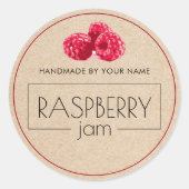 ラズベリージャム小品ラベルシール ラウンドシール (正面)