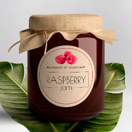 ラズベリージャム小品ラベルシール ラウンドシール