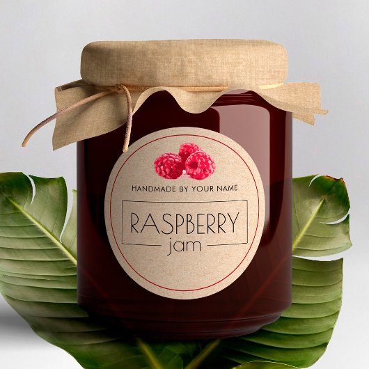 ラズベリージャム小品ラベルシール ラウンドシール