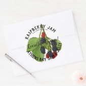 ラズベリージャム製品ビジネスラベル ラウンドシール (封筒)