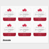ラズベリージャム製品ラベルシール包装 スクエアシール (シート)