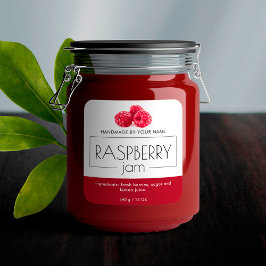 ラズベリージャム製品ラベルシール包装 スクエアシール