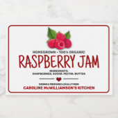 ラズベリージャム 缶詰ラベル フードラベル (シングルラベル)