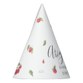 ラズベリースイートベリーファースト誕生日 パーティーハット (左)