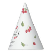 ラズベリースイートベリーファースト誕生日 パーティーハット (右)