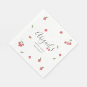 ラズベリースウィートベリーファースト誕生日パーティー スタンダードランチョンナプキン (角)