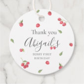 ラズベリースウィートベリーファースト誕生日パーティー フェイバータグ (正面)