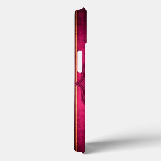 ラズベリーストライプ金ゴールドモダンモノグラムIPADケース Case-Mate iPhoneケース (裏面 / 右)