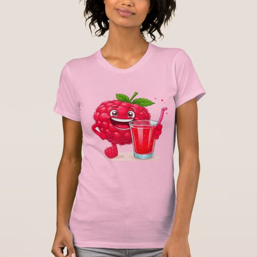 ラズベリースムージーのキャラクター Tシャツ (正面)