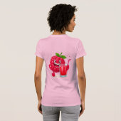 ラズベリースムージーのキャラクター Tシャツ (裏面フル)