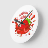 ラズベリーソルベ ラウンド壁時計 (傾斜)