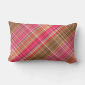 ラズベリータータンチェック格子状腰枕 アウトドアクッション (裏面)