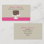 ラズベリーチョコレート層ケーキベーカリーカード 名刺 (正面/裏面)