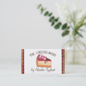 ラズベリーチーズケ結婚ークベーカリーイベントベーキング 名刺 (スタンド正面)