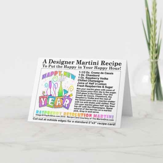 ラズベリーニューイヤーMARTINIレシピカード シーズンカード (正面)
