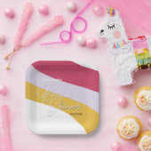 ラズベリーバイオレットハニーストリームカスタム ペーパープレート (パーティー)