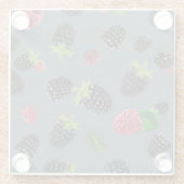 ラズベリーパターン2 ガラスコースター (裏面)