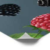 ラズベリーパターン2 ポスター (角)