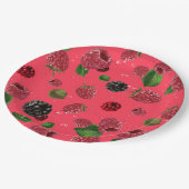 ラズベリーパターン ペーパープレート (アングル)