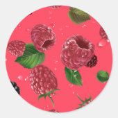 ラズベリーパターン ラウンドシール (正面)