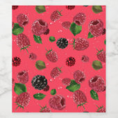 ラズベリーパターン ワインラベル (シングルラベル)