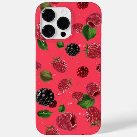 ラズベリーパターン Case-Mate iPhoneケース (裏面)