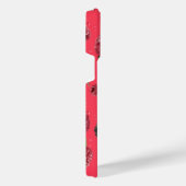 ラズベリーパターン iPhoneケース (右側面)