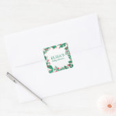 ラズベリーパッチ可愛いカラフルカスタムベビーシャワー スクエアシール (封筒)