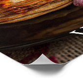 ラズベリーパンケーキとメープルシロップ ポスター (角)