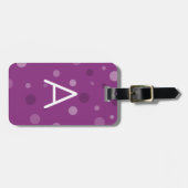 ラズベリーパープルドポップ・アートのット ラゲッジタグ (正面横)