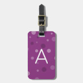 ラズベリーパープルドポップ・アートのット ラゲッジタグ (正面縦)