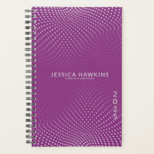 ラズベリーパープルポップ・アートのドット年ウィークリー