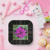 "ラズベリービーバーム"スクエア結婚の紙プレート ペーパープレート (パーティー)