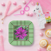 「ラズベリービーバーム」スクエア結婚ズ ペーパープレート (パーティー)